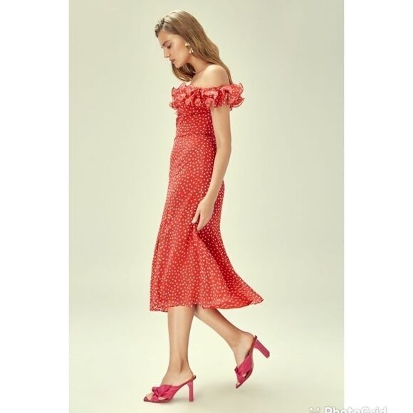 Keepsake The Label Moonshine Ruffle Midi Dress - Picture 2 of 8